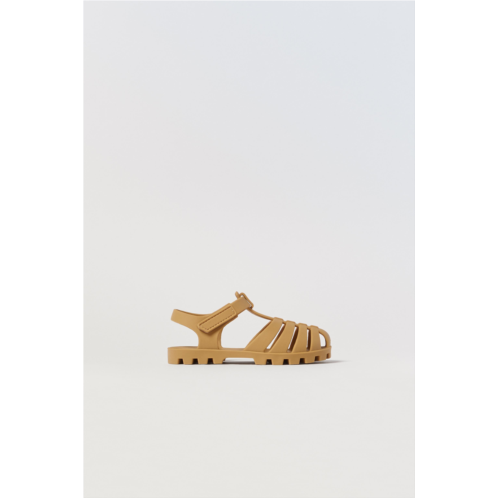 Zara RUBBERIZED CAGE SANDALS