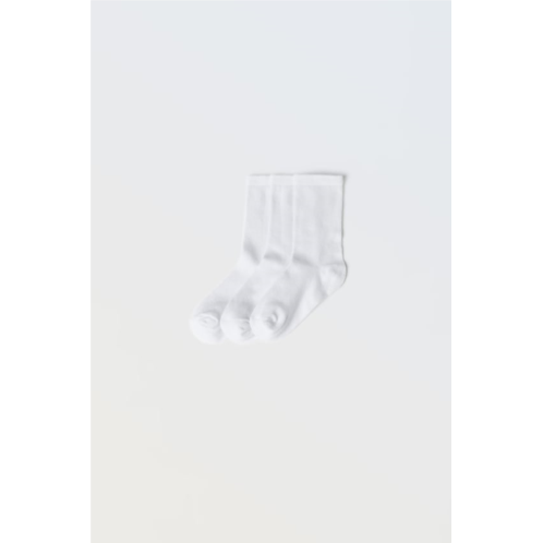 Zara THREE-PACK BASIC LONG SOCKS