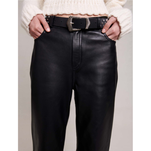 Maje Leather trousers