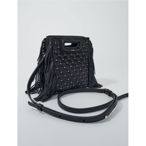 Maje Studded M quilted leather mini bag