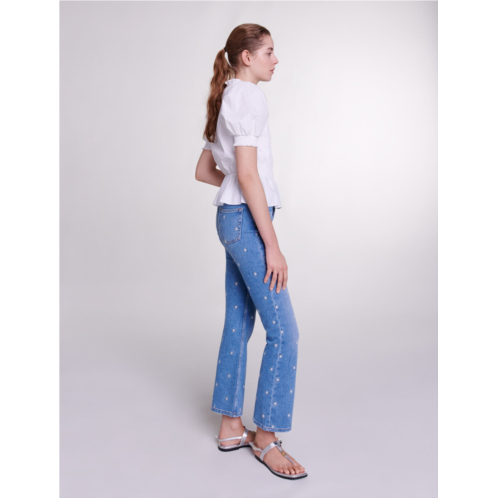 Maje Embroidered jeans