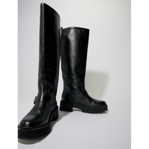 Maje Biker boots in smooth leather