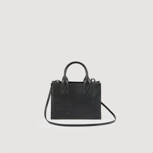 Sandro Small Kasbah tote in smooth leather