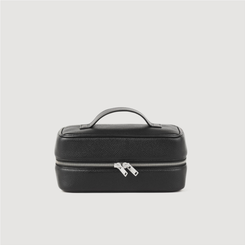 Sandro Toiletry Bag in Grained Fabric
