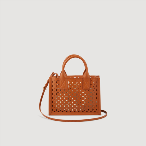 Sandro Small punched leather Kasbah tote