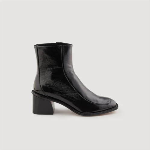 Sandro Patent leather boots with heel