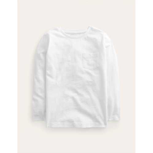 Boden Long-sleeved Washed T-shirt - White