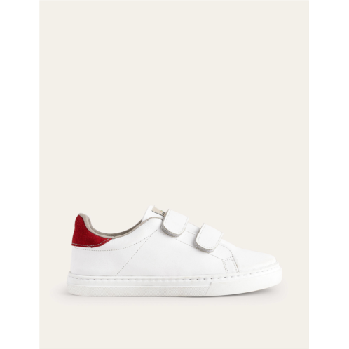 Boden Leather Double Strap Low Top - White