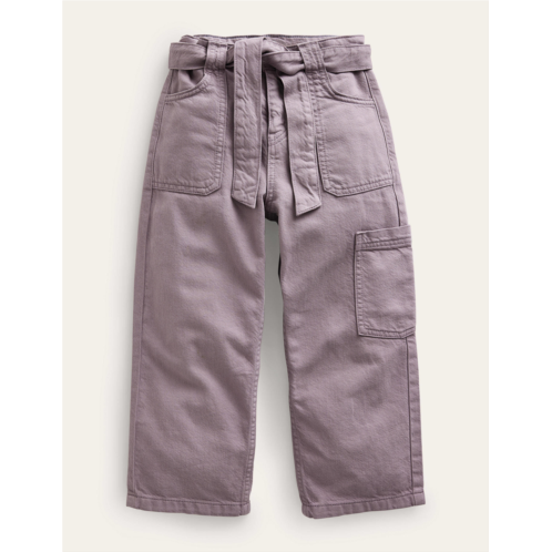 Boden Tie Waist Cargo Pants - Mammoth Breath Purple