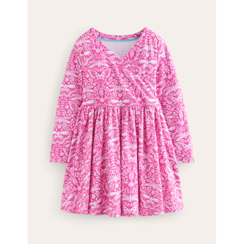 Boden Twirly Ballerina Dress - Sweet William Pink Butterfly
