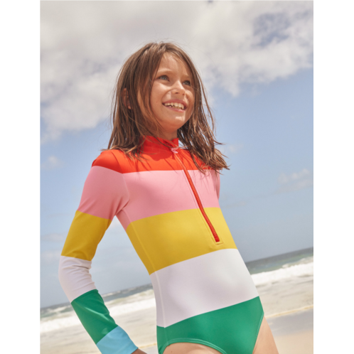Boden Long-sleeved Swimsuit - Multi Rainbow