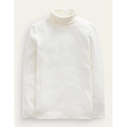 Boden Roll Neck Supersoft T-shirt - Ivory
