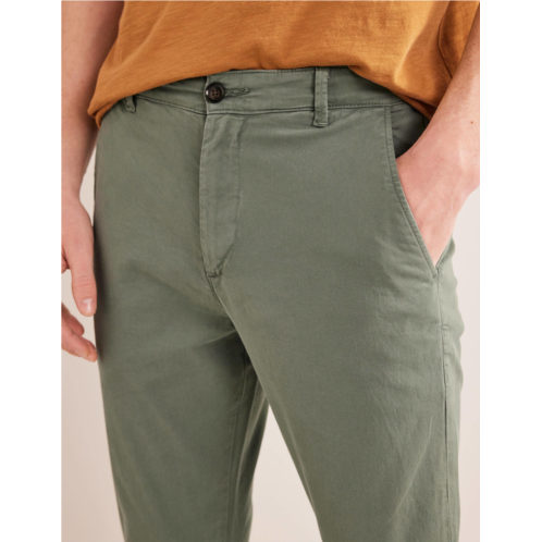 Boden Laundered Chino Trousers - Alligator Green