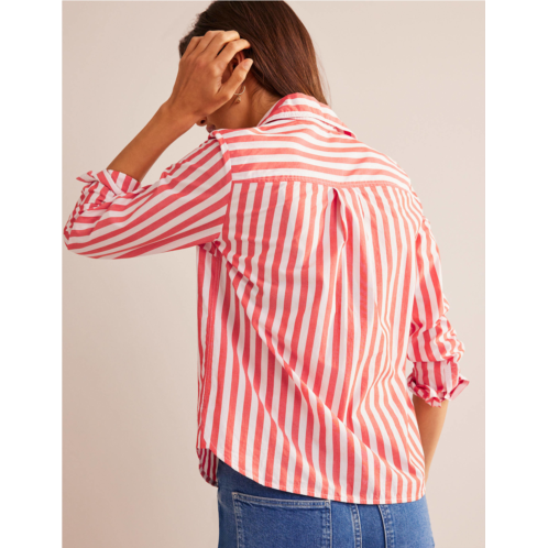 Boden Sienna Cotton Shirt - Bright Red Stripe