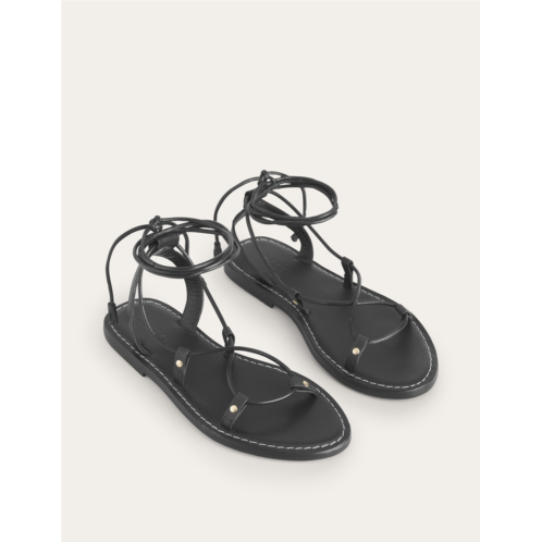 Boden Scarf Wrap Sandals - Botanic Blush / Black