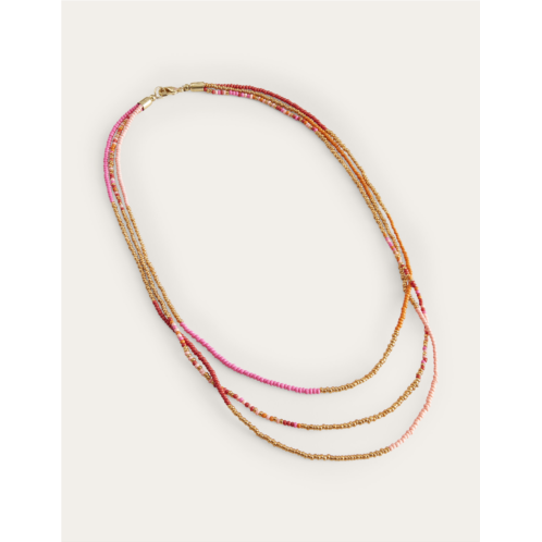Boden Beaded Necklace - Pink Multi