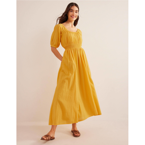 Boden Scoop Neck Maxi Dress - Yellow Texture