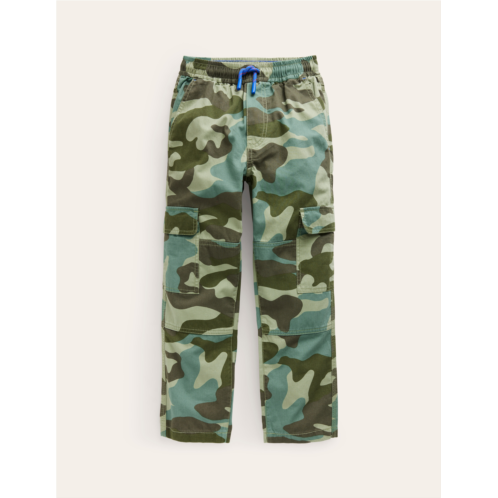 Boden Cargo Pull-on Pants - Rosemary Green Camo