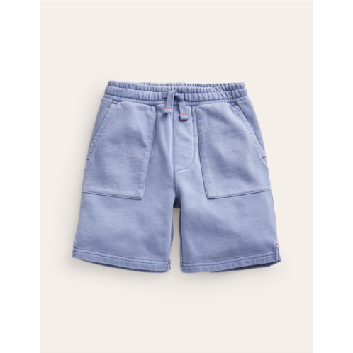 Boden Garment Dye Shorts - Dusty Blue