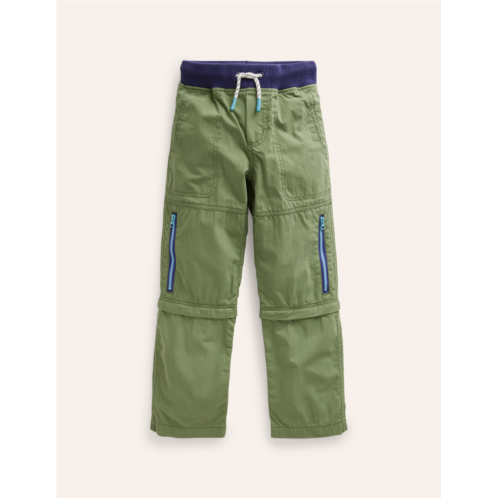 Boden Zip-off Techno Pants - Safari Green