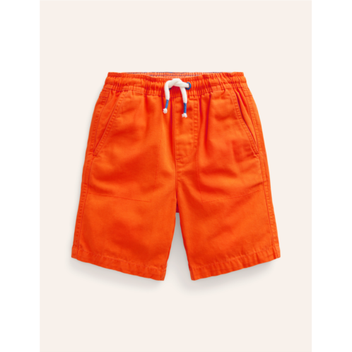 Boden Pull-on Drawstring Shorts - Firecracker Orange
