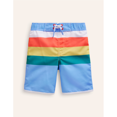 Boden Board Shorts - Surf Blue Multi Stripe