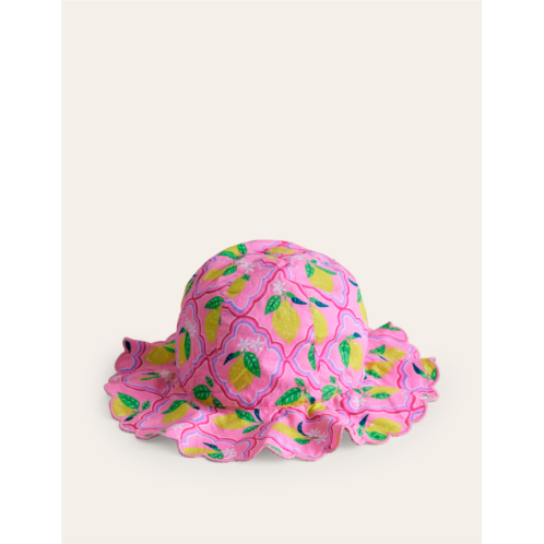 Boden Wide Brimmed Hat - Pink Lemon Grove