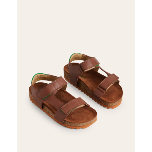 Boden Leather Sandal - Brown