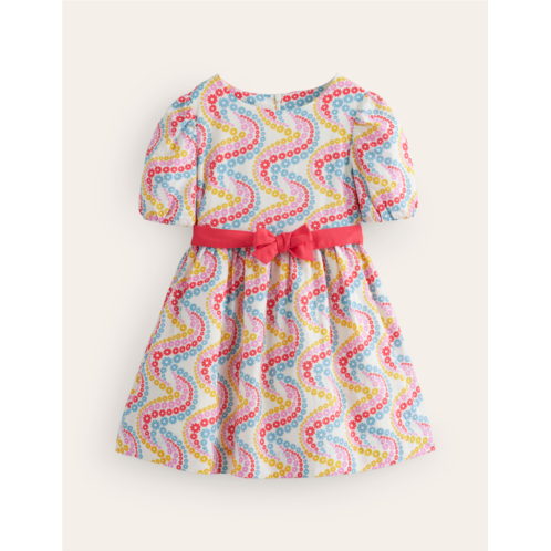 Boden Cotton Linen Vintage Dress - Multi Floral Wave