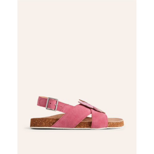 Boden Novelty Cross Over Sandals - Pink Butterfly