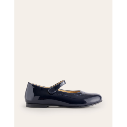 Boden Leather Mary Janes - Navy Patent
