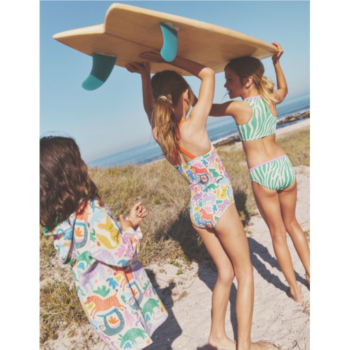 Boden Cross-back Printed Swimsuit - Multi Safari Friends