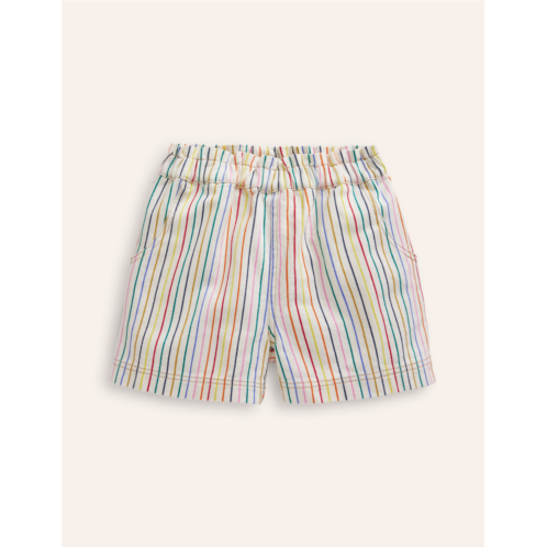 Boden Pull-on Shorts - Ivory Multi Stripe