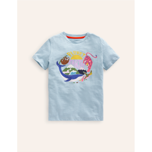 Boden Printed T-shirt - Blue Earth