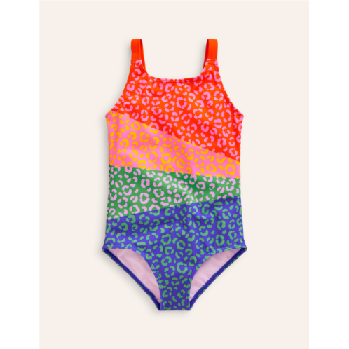 Boden Fun Printed Swimsuit - Multi Leopard Print