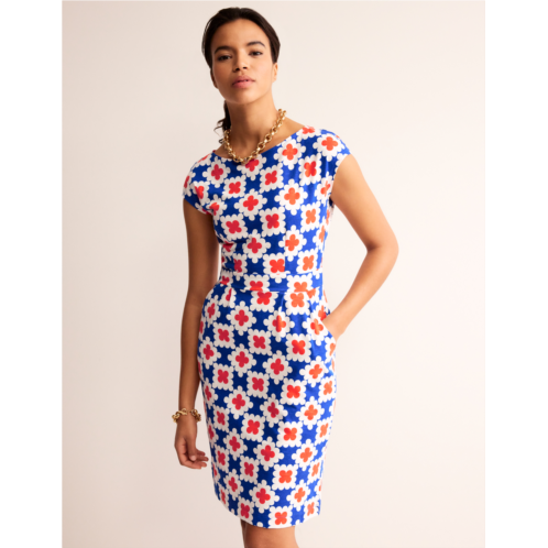 Boden Florrie Jersey Dress - Surf the Web, Abstract Tile