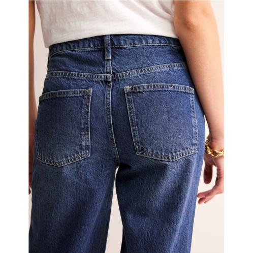 Boden Mid Rise Tapered Jeans - Dark Vintage