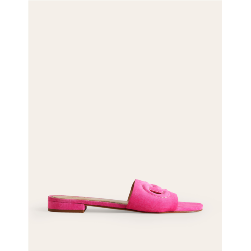 Boden Stitch Cut Out Snaffle Sliders - Festival Pink