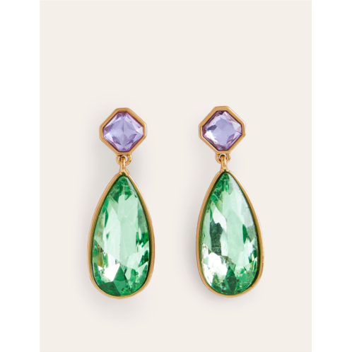 Boden Statement Jewel Earrings - Green and Lilac