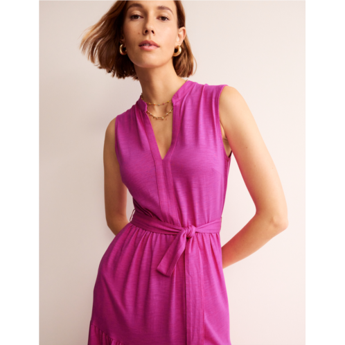 Boden Naomi Notch Jersey Maxi Dress - Rose Violet