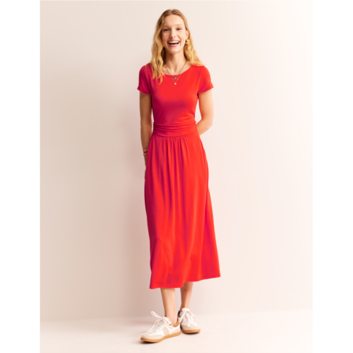 Boden Amelie Jersey Midi Dress - Poppy Red