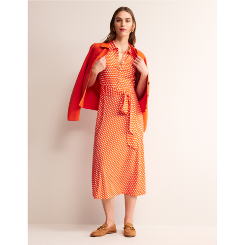 Boden Laura Sleeveless Shirt Dress - Mandarin, Crescent Stamp