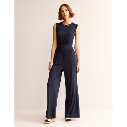 Boden Thea Jersey Jumpsuit - Navy