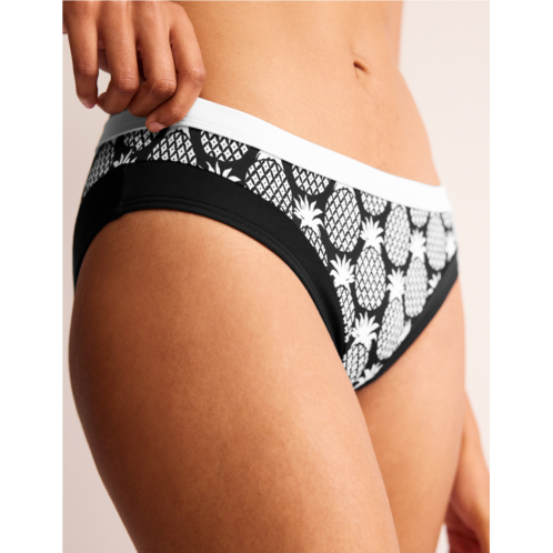 Boden Santorini Bikini Bottoms - Black, Pineapple Geo