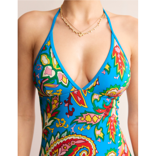 Boden Como String Swimsuit - Vivid Blue, Paisley Azure