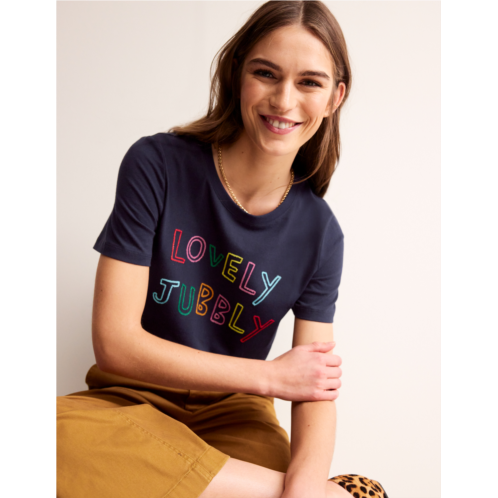 Boden Rosa Embroidered T-Shirt - Lovely Jubbly