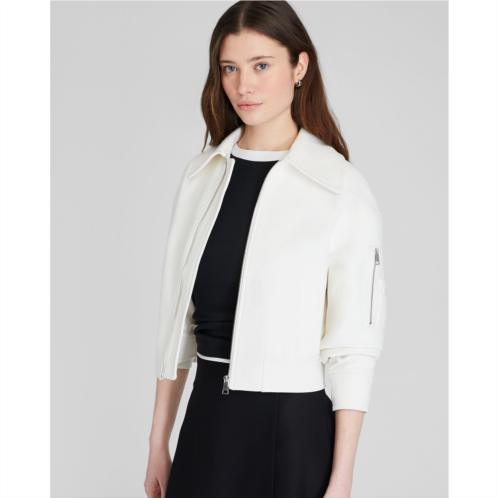 Clubmonaco Textured Collared Cropped Jacket