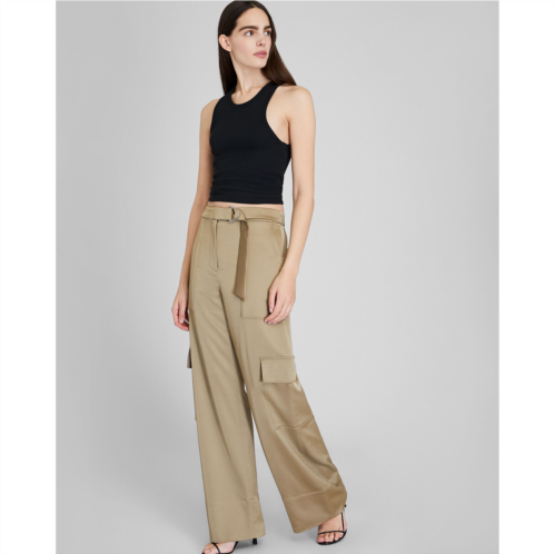 Clubmonaco Satin Belted Cargo Pant