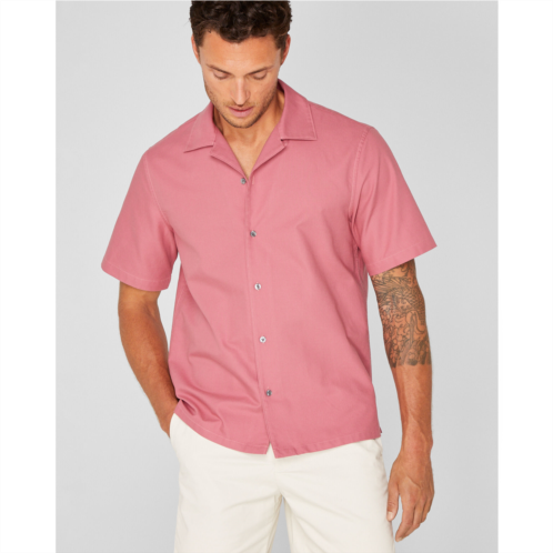 Clubmonaco Short Sleeve Camp Collar Oxford Shirt