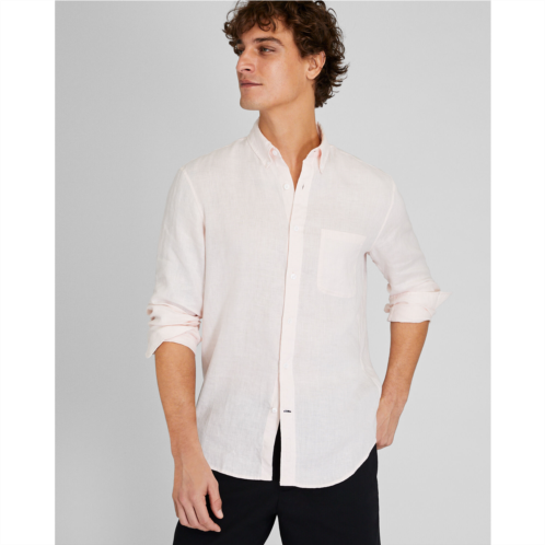 Clubmonaco Long Sleeve Solid Linen Shirt